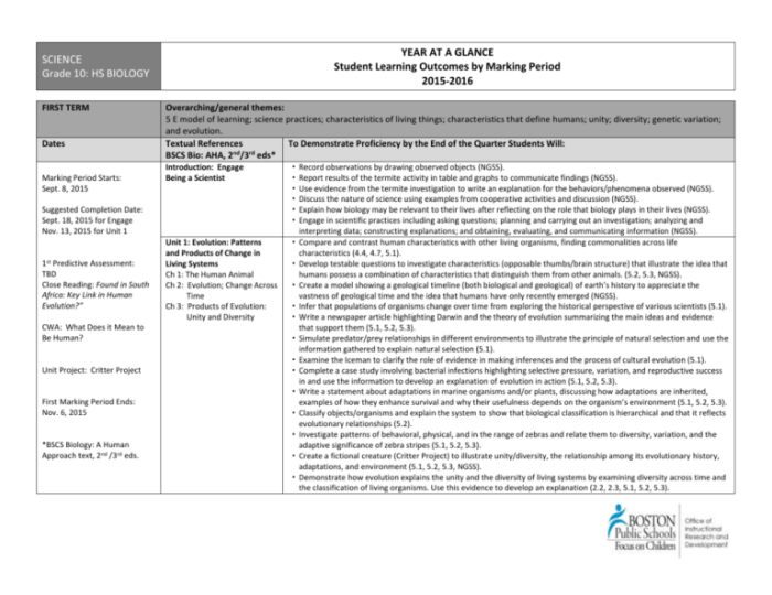 Biology milestone review packet answer key