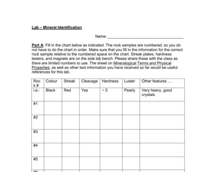 Gizmo mineral identification answer key