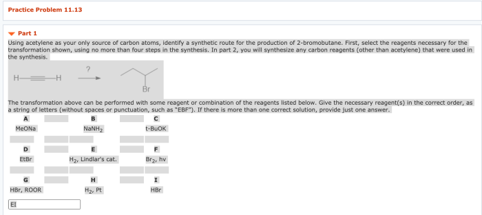 Using acetylene as your only source of carbon atoms