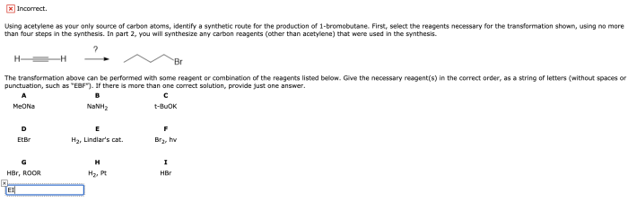 Using acetylene as your only source of carbon atoms